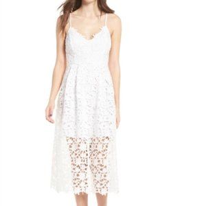 Astr the Label Lace A Line Midi Dress